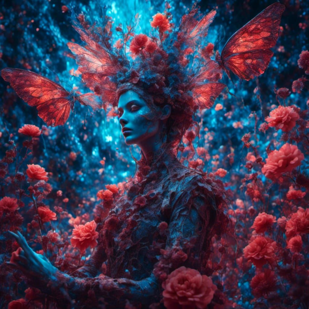 Ethereal Creatures Dance in Cosmic Garden