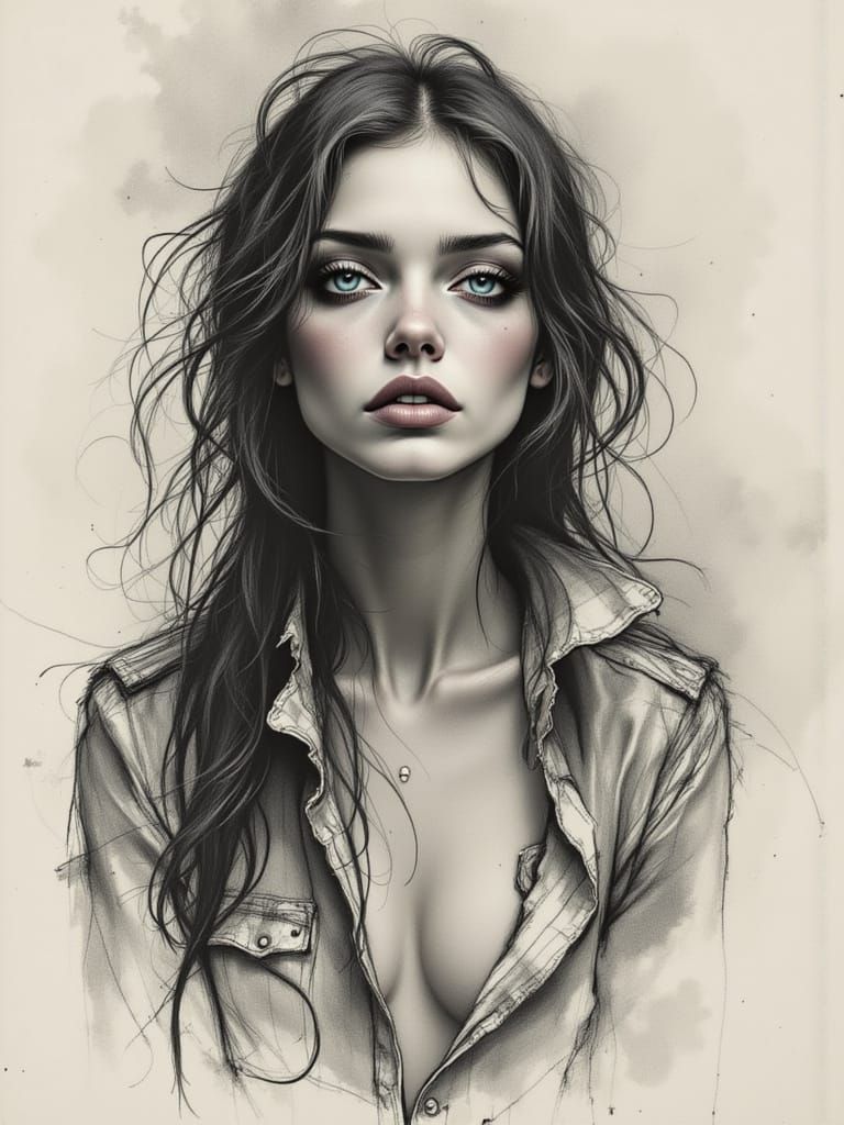 Surreal Art in Charcoal and Pastel