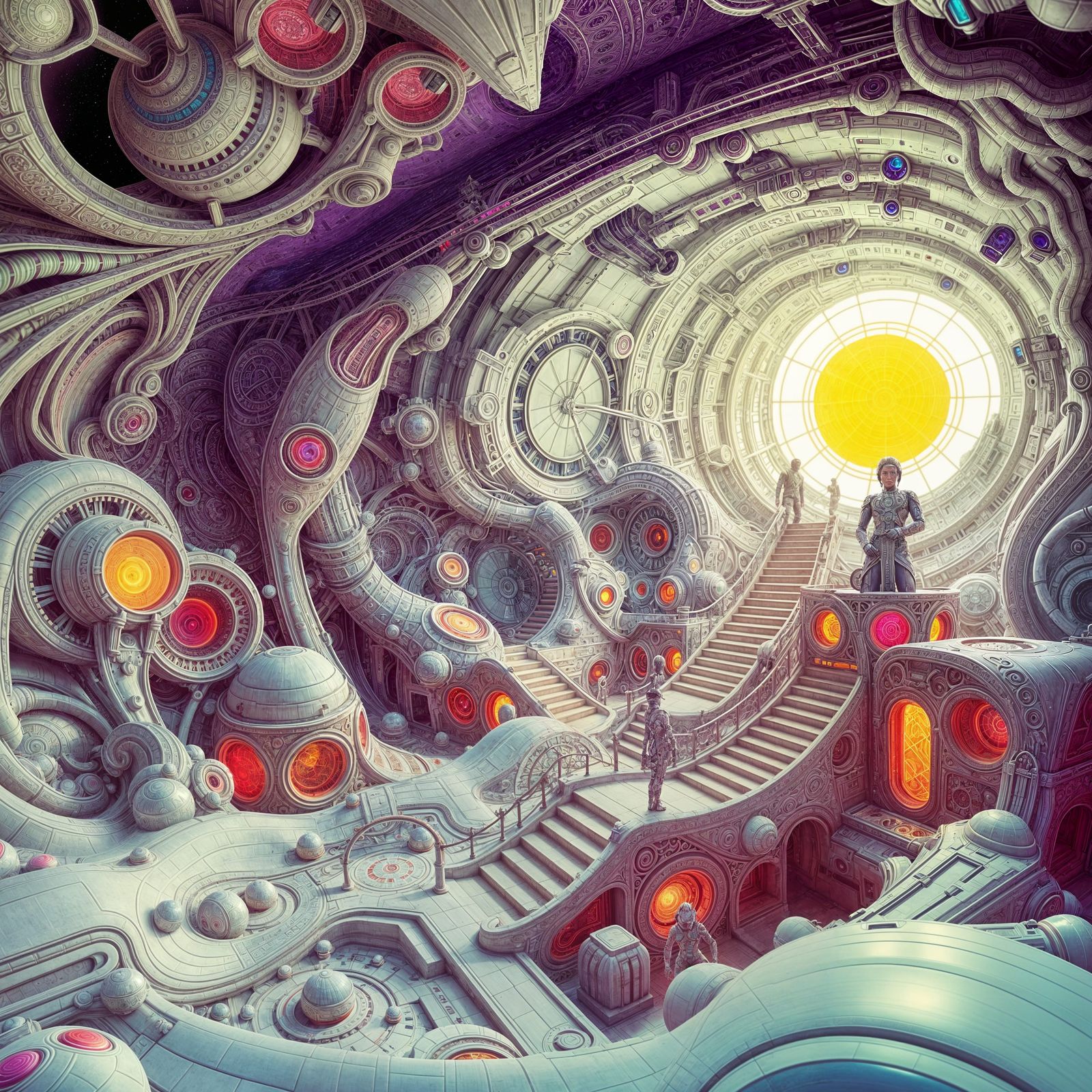 Cosmic Infinity in Vibrant Futuristic Style