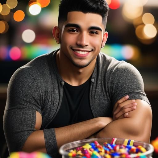 Puerto Rican Candy Connoisseur in Vibrant Color