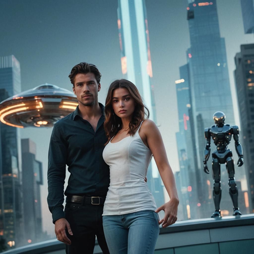 Futuristic Circular Vehicle with Cinematic Lighting