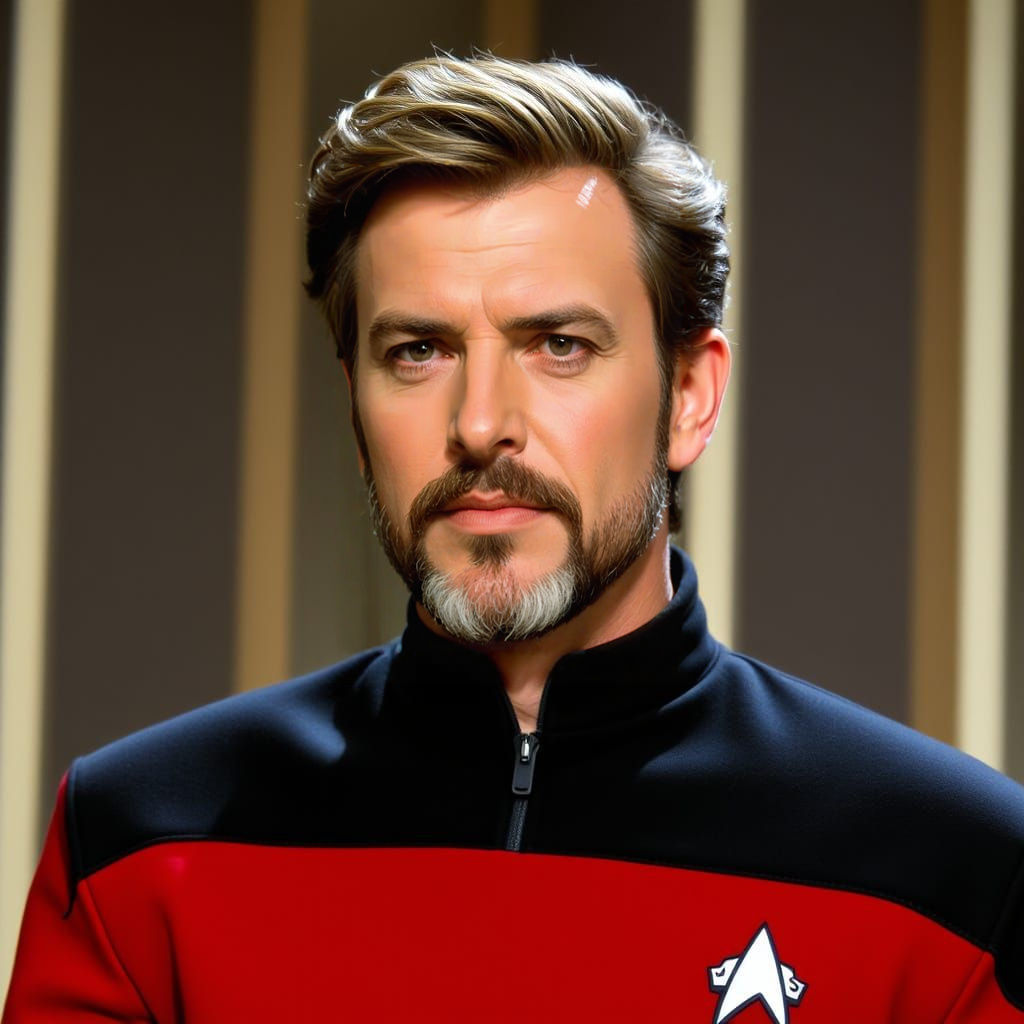 Captain Riker in Starfleet Attire