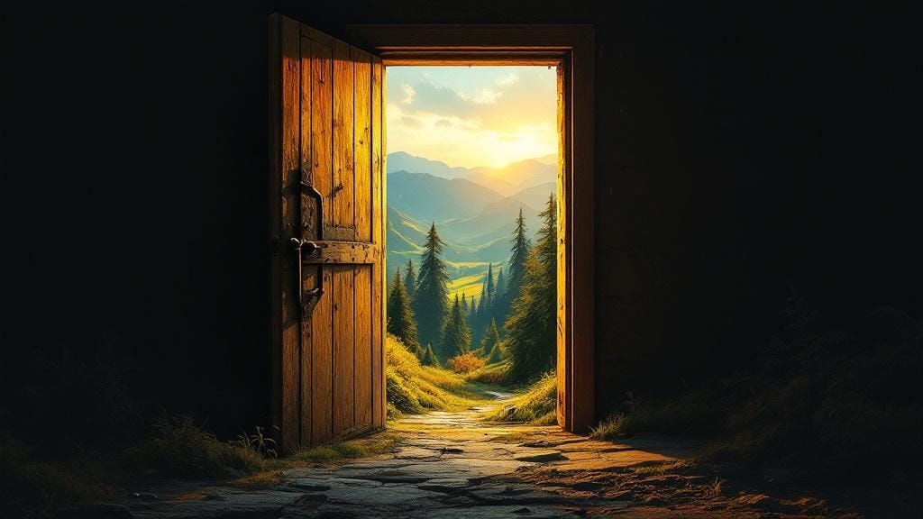 Door to a Golden World: Dystopian Meets Utopian