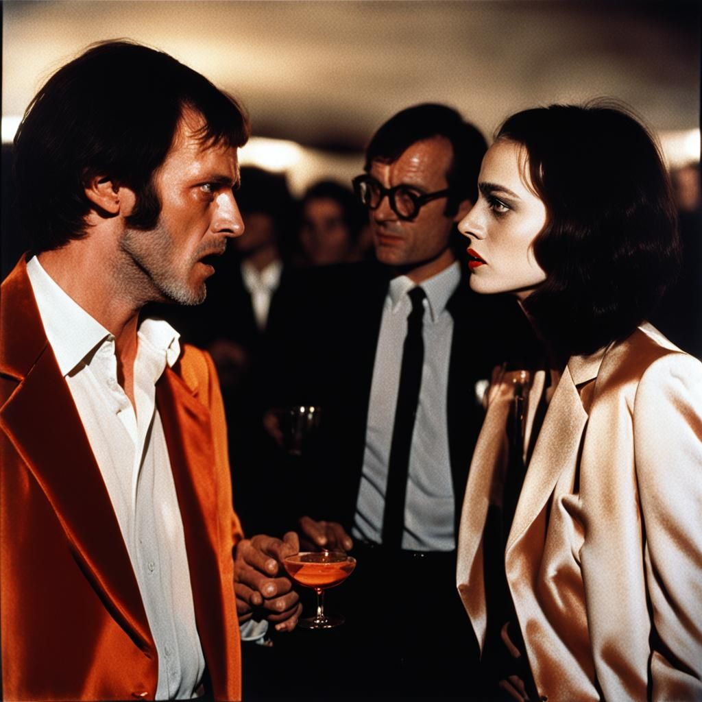 Sleazy Portrait of a Woman in Orange Suit