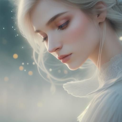 Ethereal Beam of Light in Misty Atmosphere