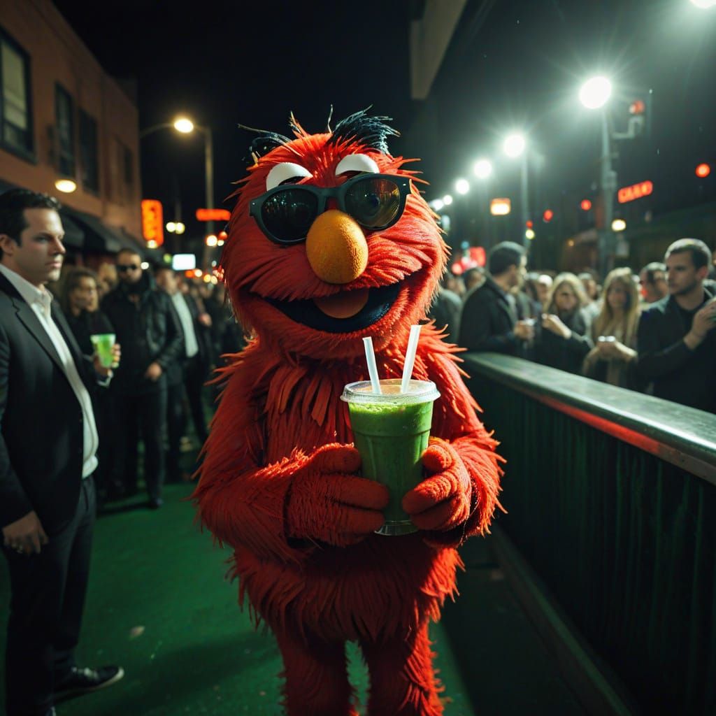 Paparazzi photo of Elmo