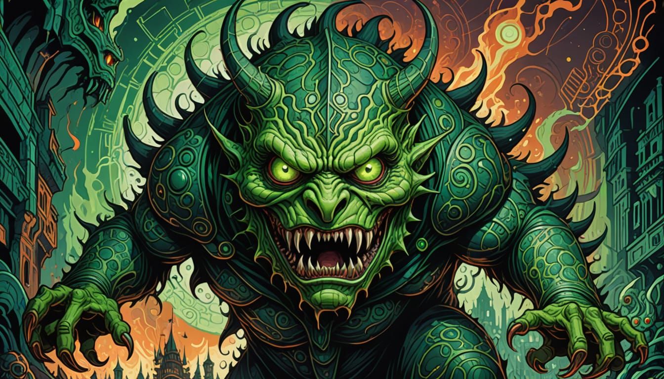 D&D Envy Monster: Surreal Horror Illustration