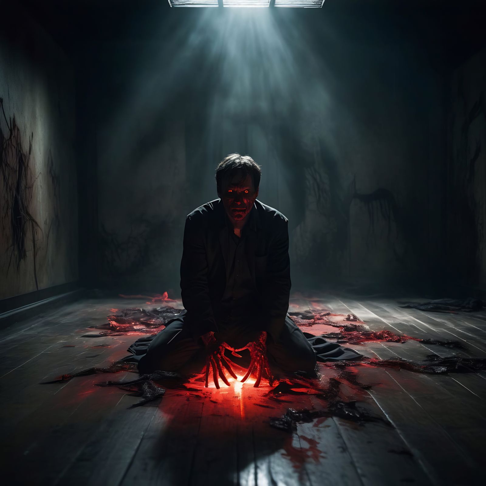 Dark Chamber of Despair in Crimson Hues