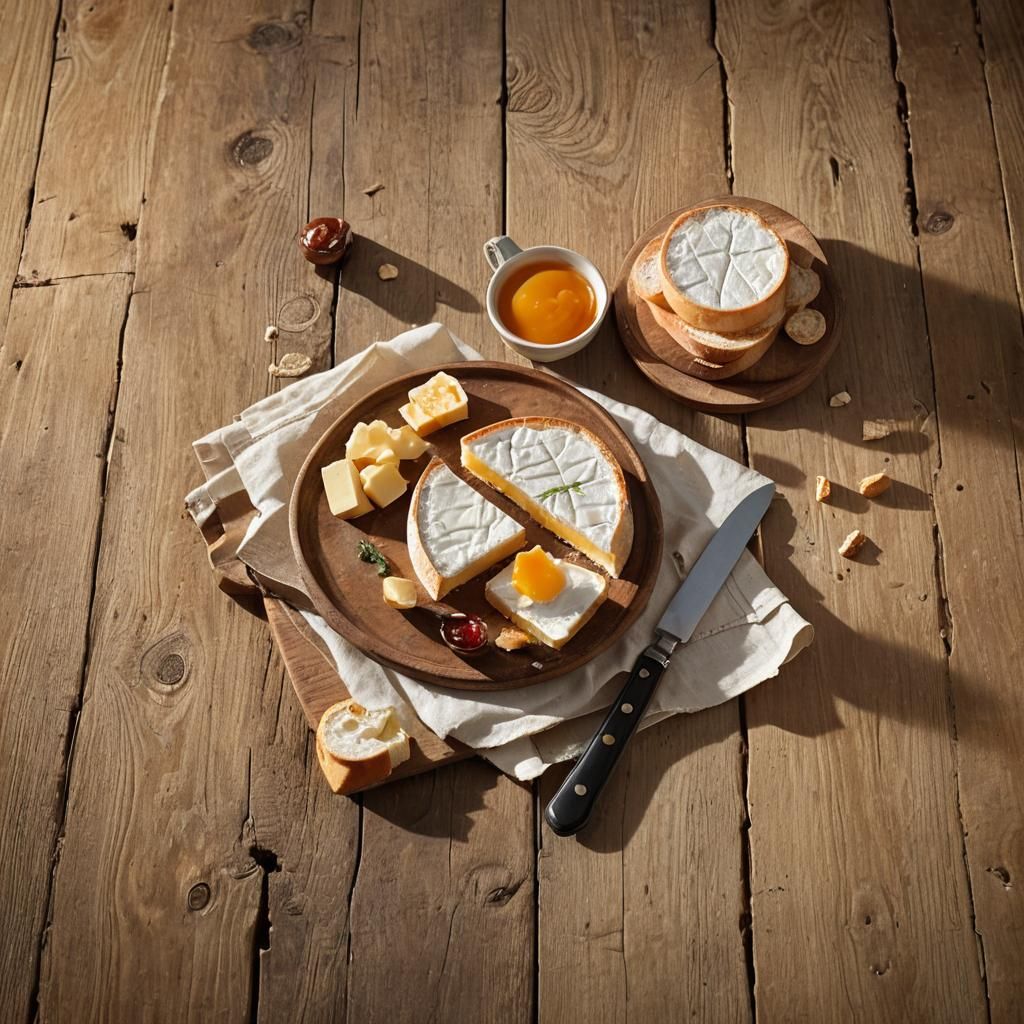 French Bistro Still Life in Beksiński Style