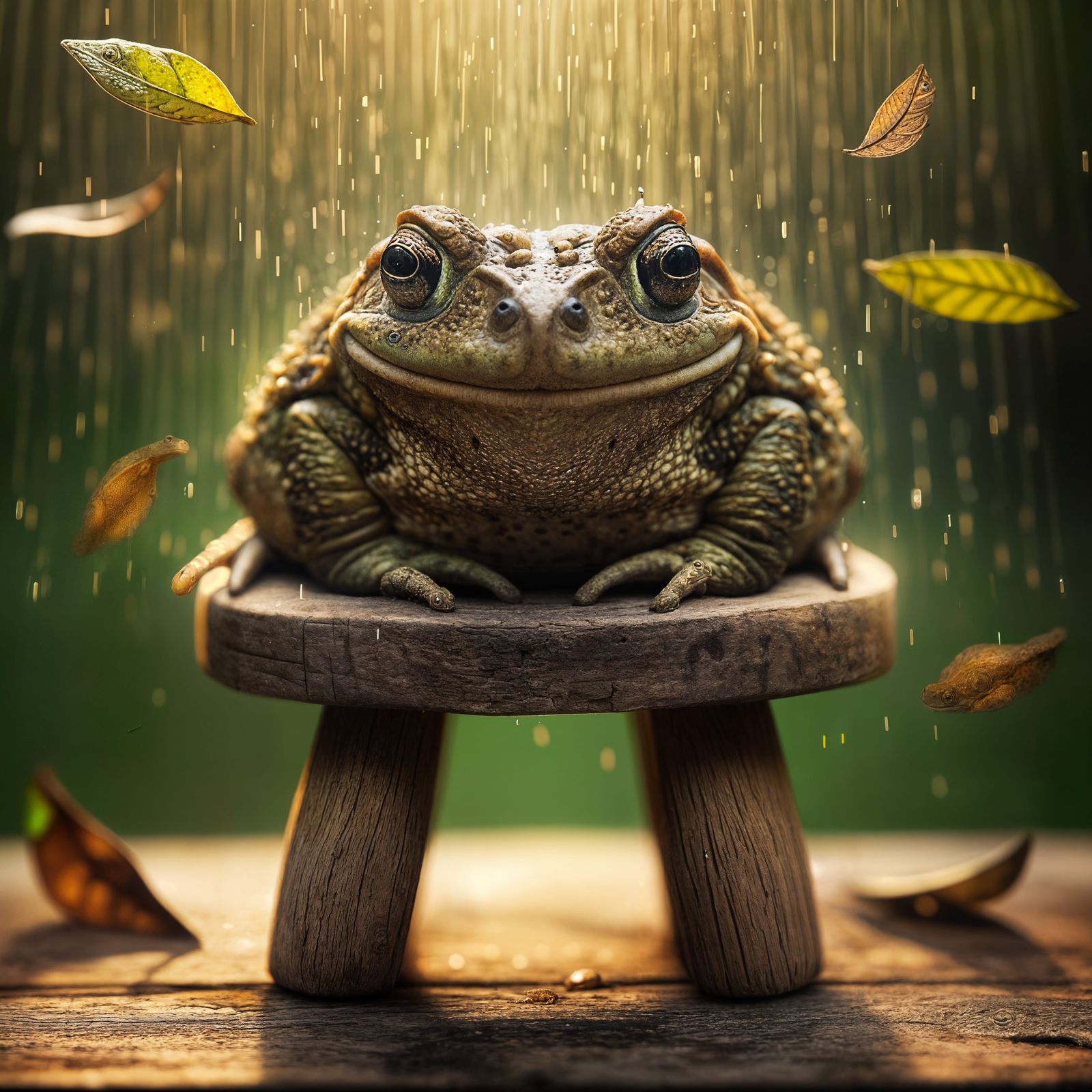 Toad on a Stool in Sunlight