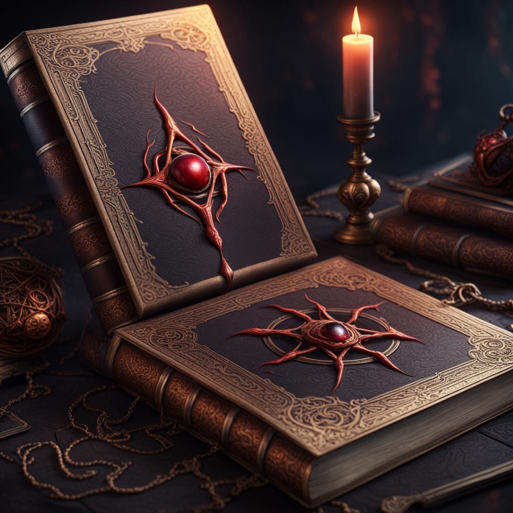 Demonic Eldritch Grimoire: Detailed Matte Painting