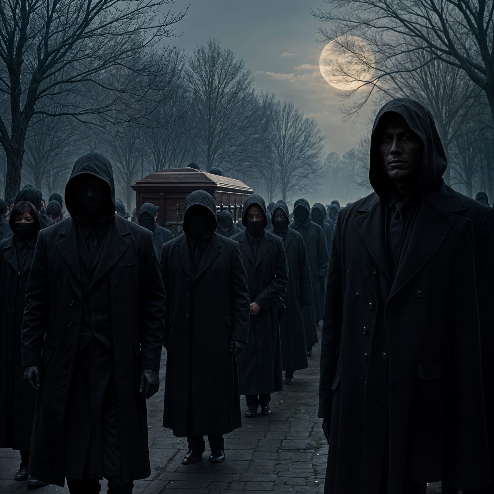 Dark Funeral Scene in a Moody Atmosphere