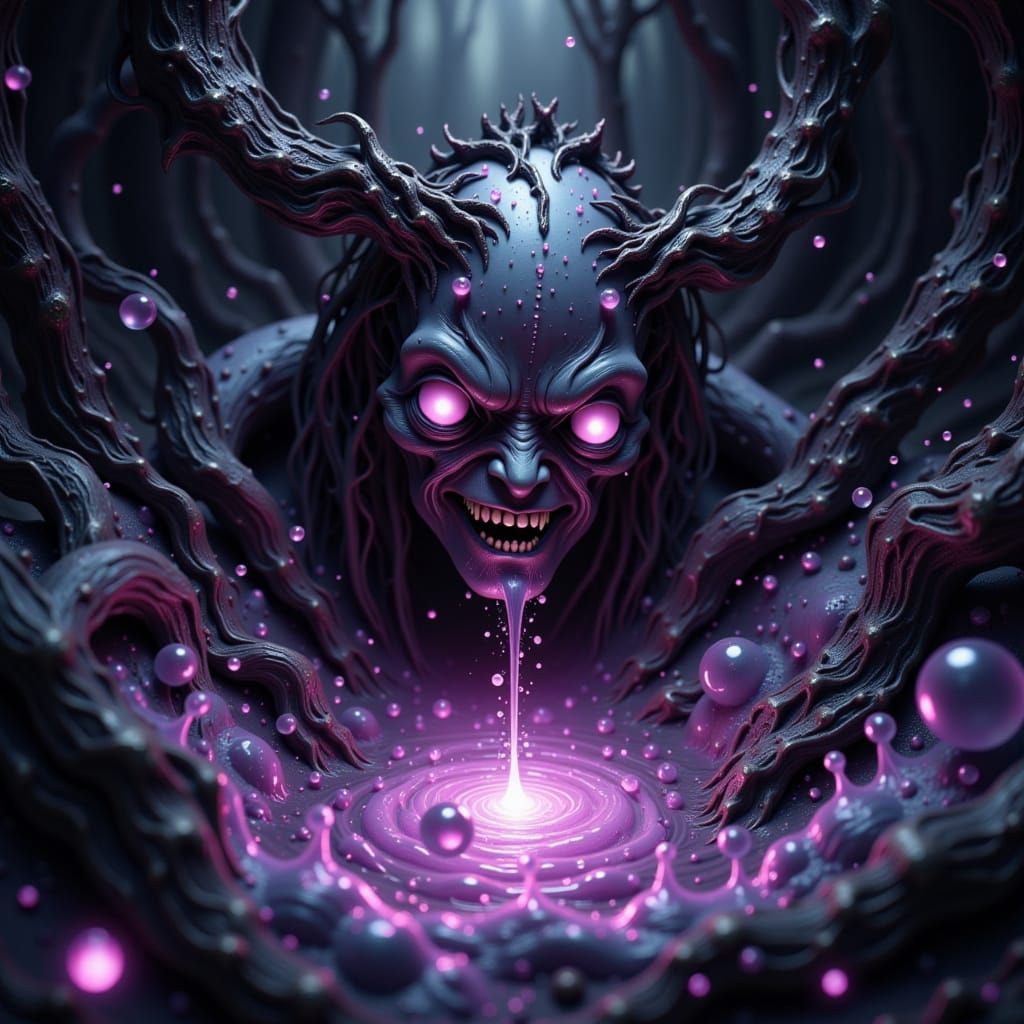 Ethereal Ghoul in Molten Starlight: Surreal Horror