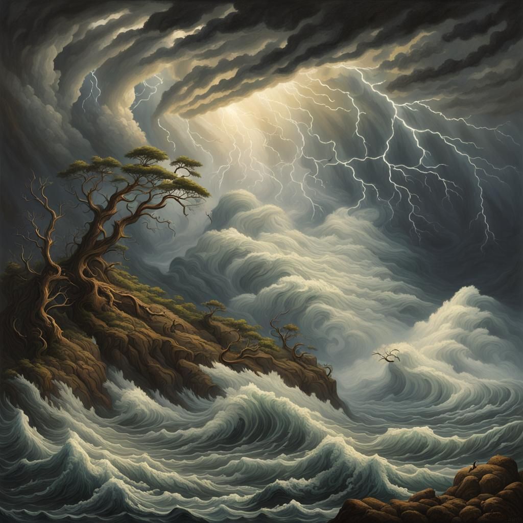 Dramatic Scene of Nature's Destructive Power