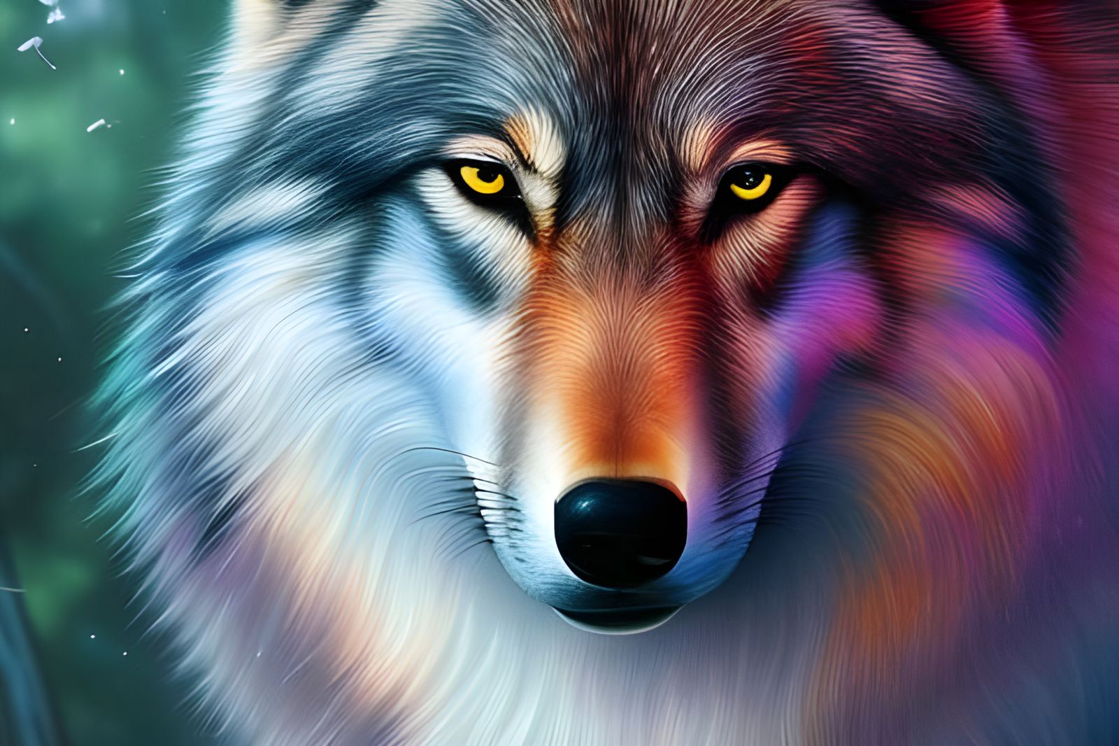 Photorealistic Wolf Portrait in Academic Art Style