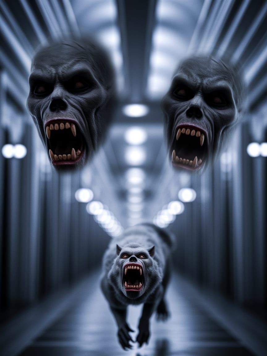 Surreal Demon Werewolf Ghost Hybrid Revealed in Haunting Dar...