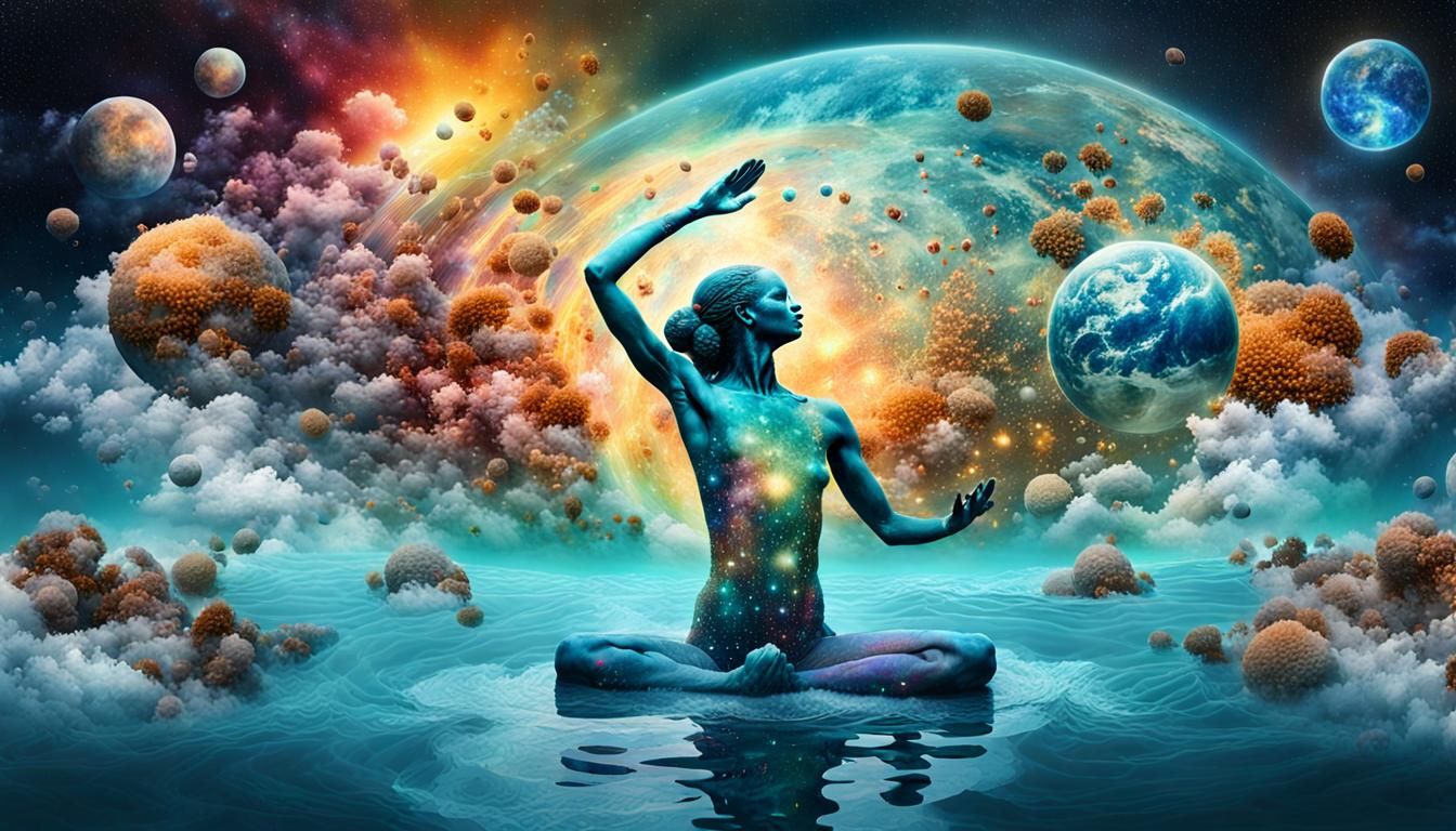 Surreal Digital Collage of Gratitude and Resilience