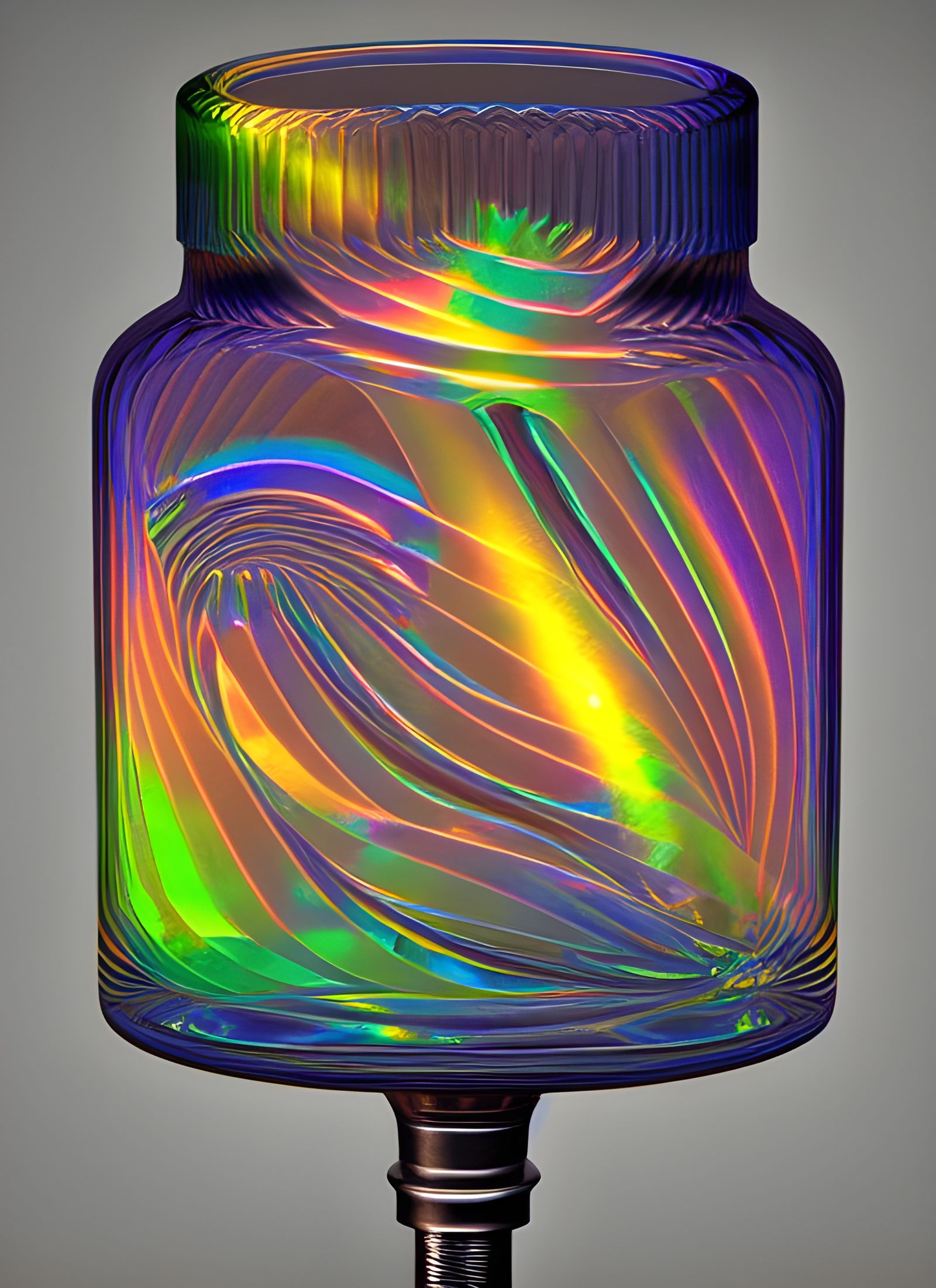 Radiant Light Spirals in Old World Fresco Style