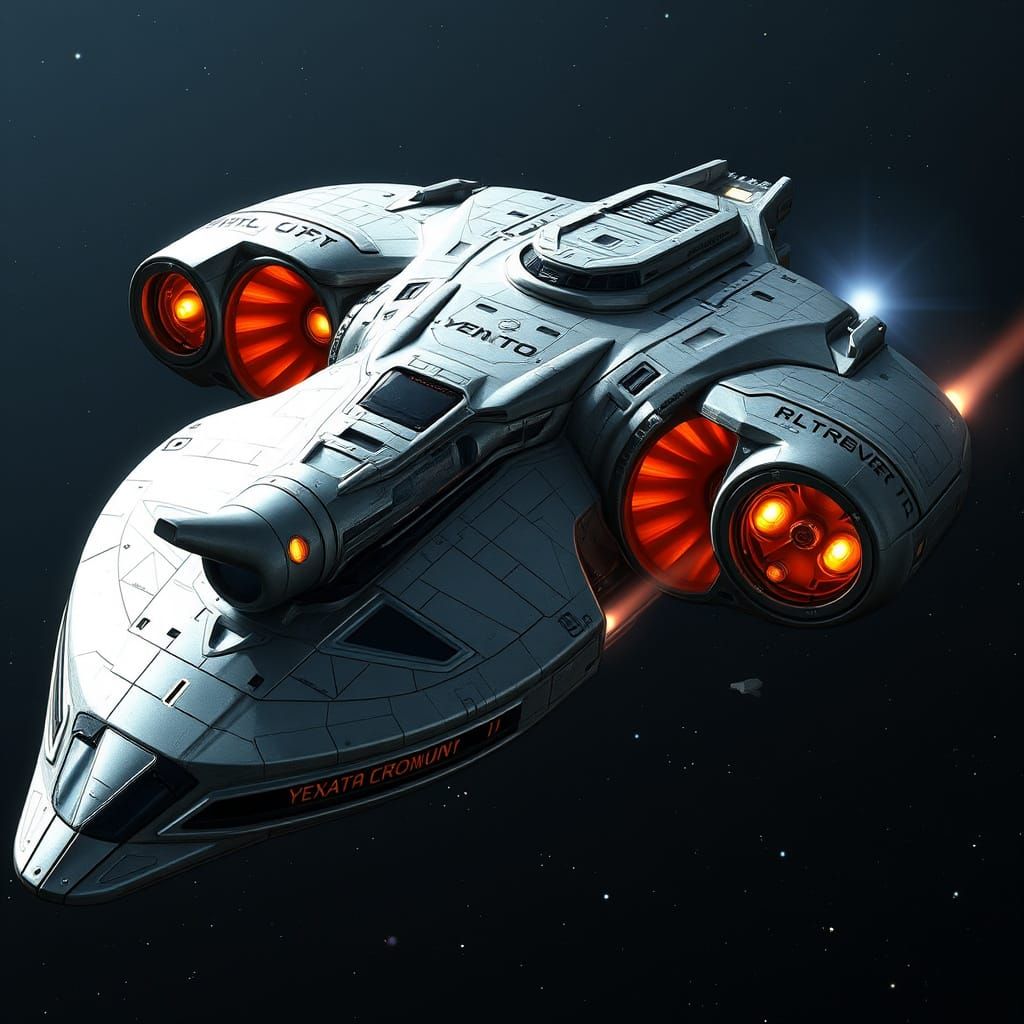 Futuristic Spaceship Inspired by Sci-Fi Masters