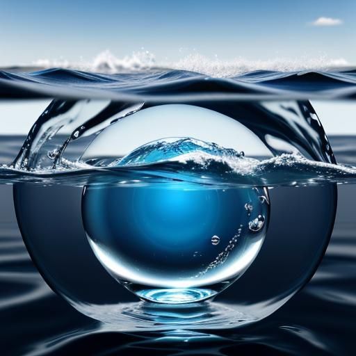 Water Sphere Bounce: Reflection and Refraction