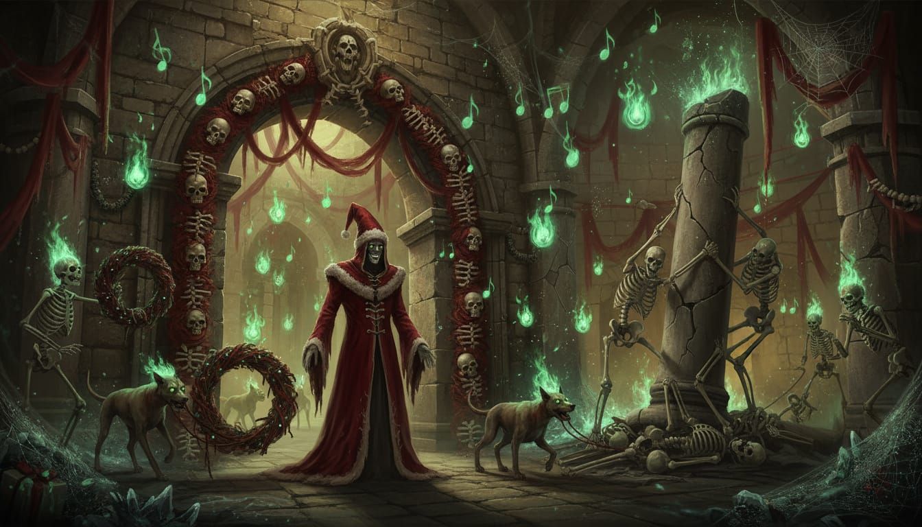 Necromancer's Crypt Christmas with Undead Minions