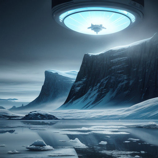 Ethereal UFO Dominates Antarctica's Icy Expanse in Cinematic...