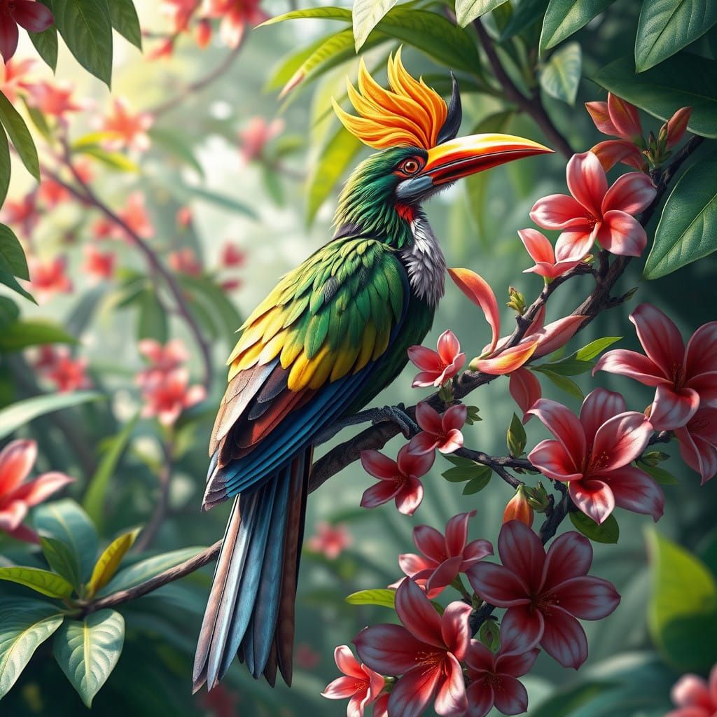 Majestic Birds of Paradise in 3D Anime Art