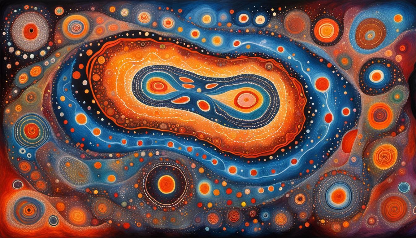 Aboriginal Rock Art Painting of Creation Goddess Yingarna