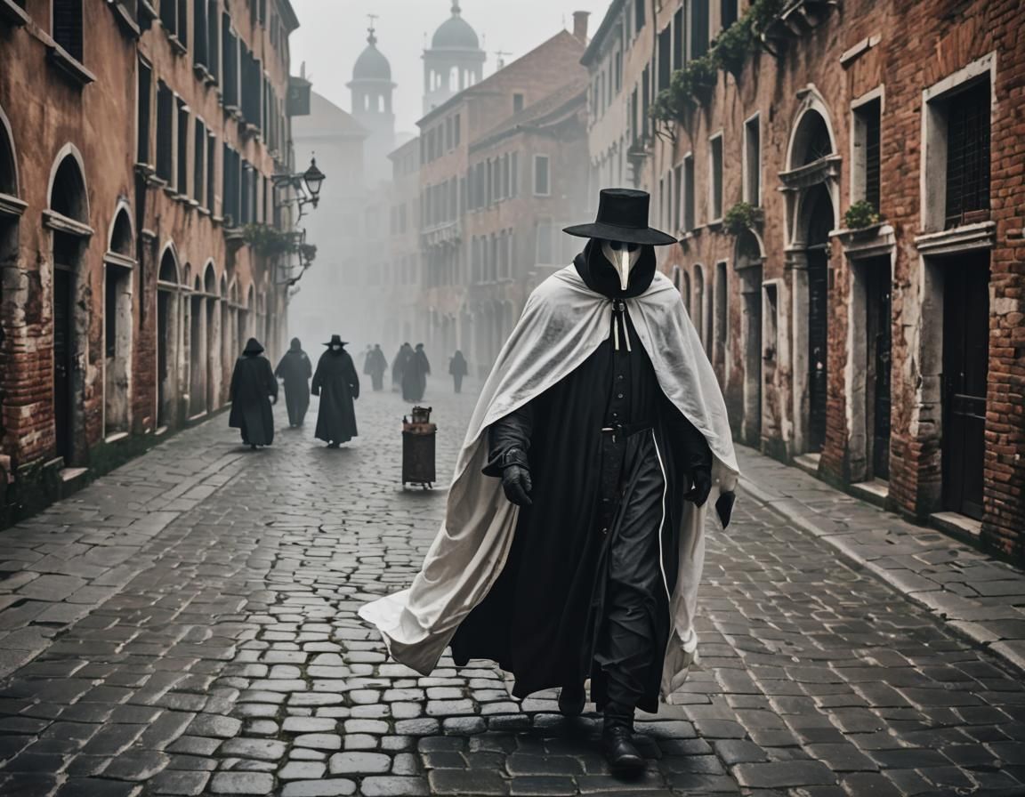 Plague Doctor in Dark Medieval Venice