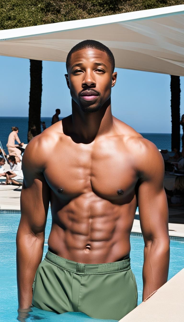 Man Poses in Speedos