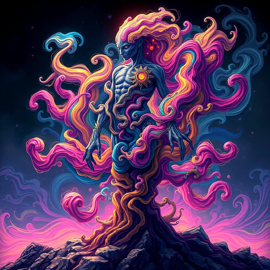 Abstract Morphing Shapes in a Fluid Composition