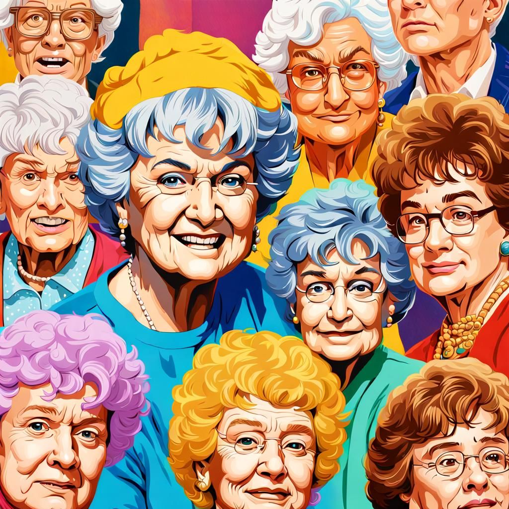 Hyperrealistic Portrait of The Golden Girls