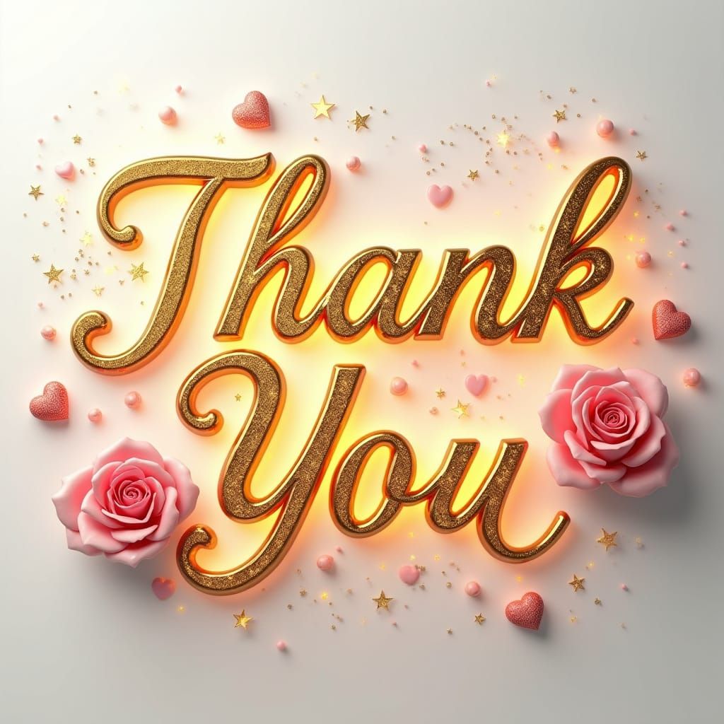 Elegant Gold Script Masterpiece with Whimsical Touches in Ar...