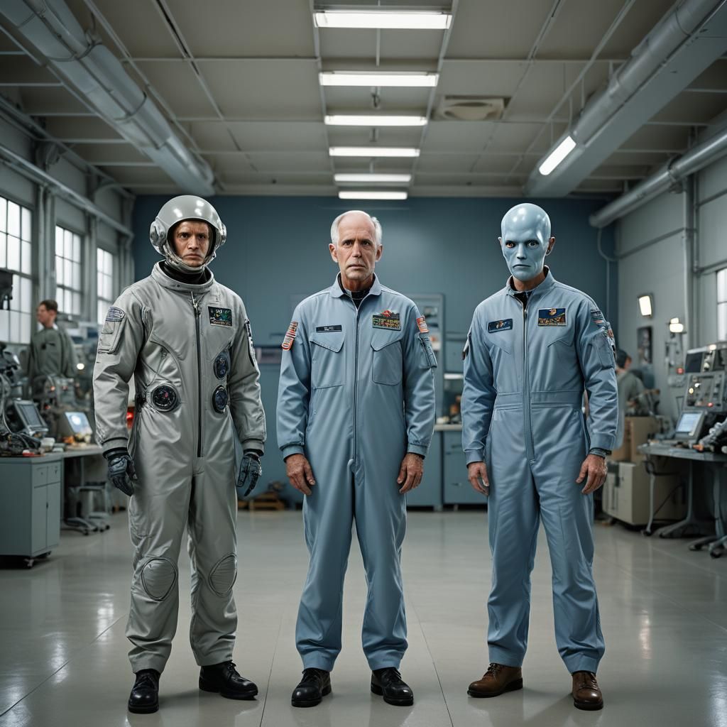 Extraterrestrial Portrait in Hangar, Professional Photograph...