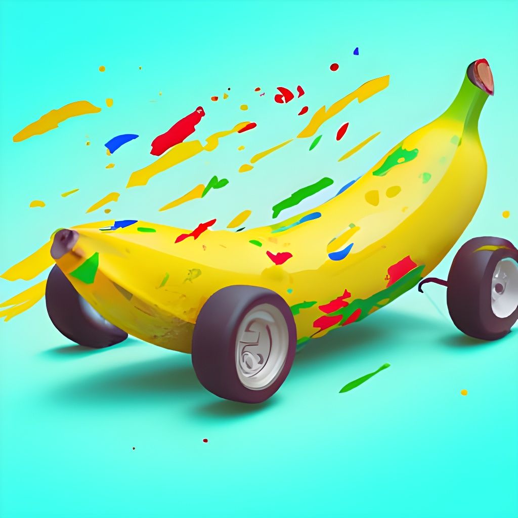 Bananamobile in a Fruit-mula 1 race