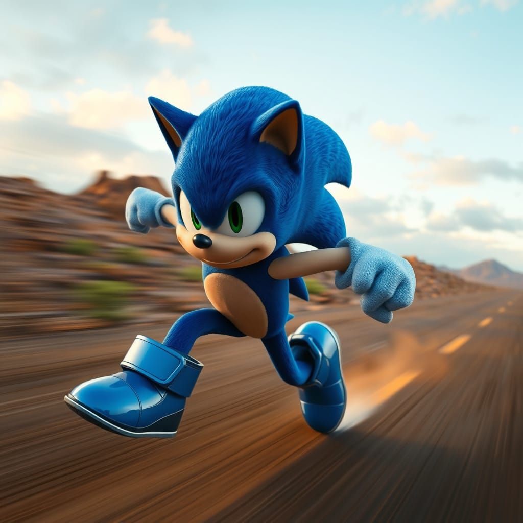 Sonic the Hedgehog in Live-Action Style