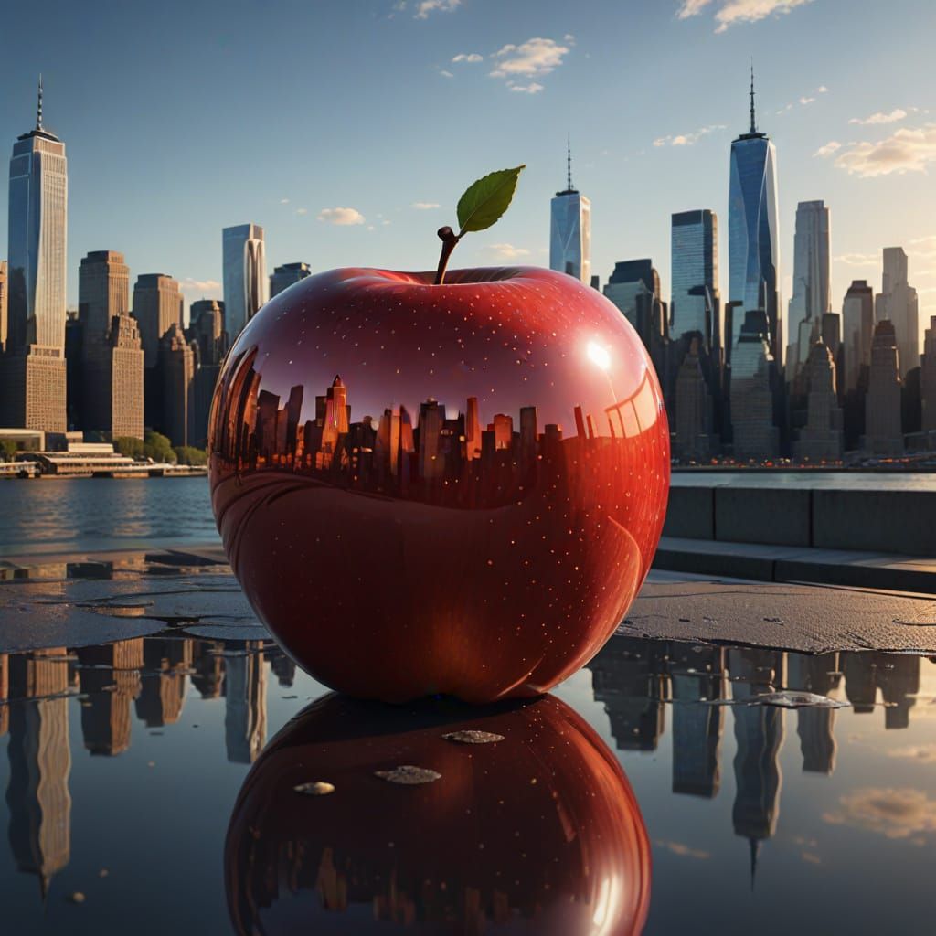 Hyperrealistic Apple Unveils New York Cityscape