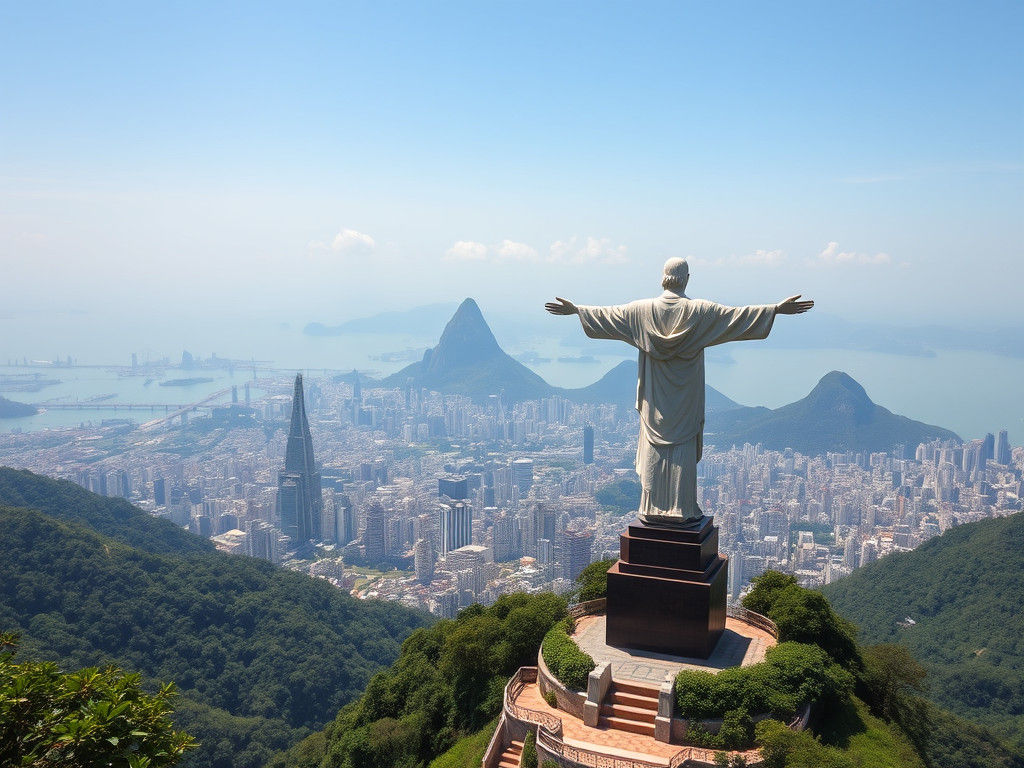 Rio de Janeiro Skyline with Christ the Redeemer