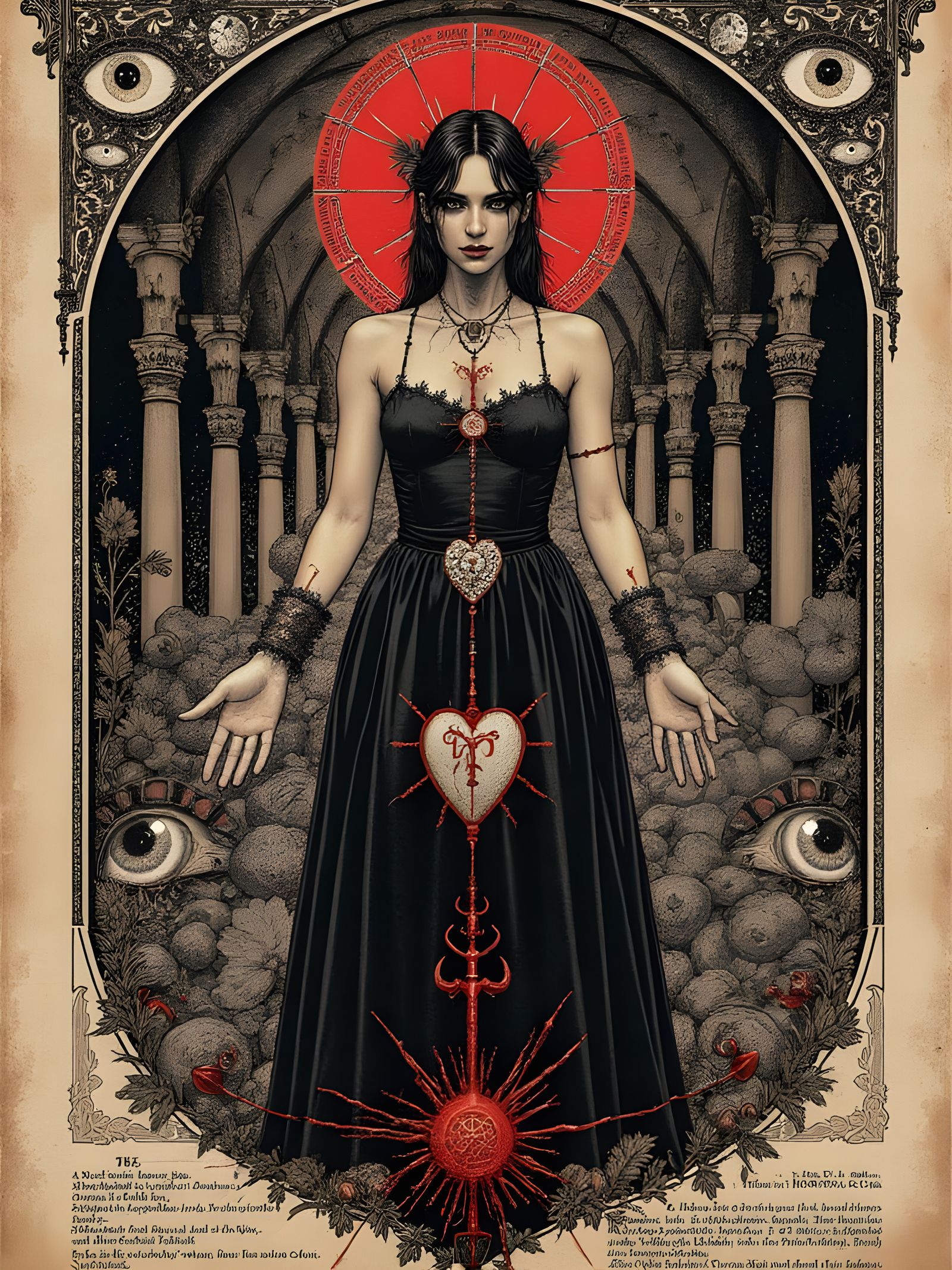 Mysterious Woman in Gothic Surrealism Art