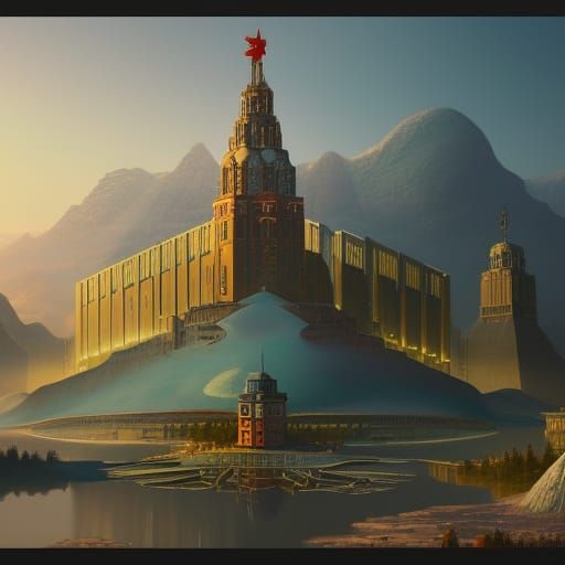 USSR: Detailed Matte Painting in Deep Color