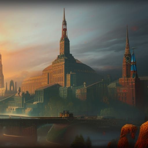 USSR: Detailed Matte Painting in Deep Color