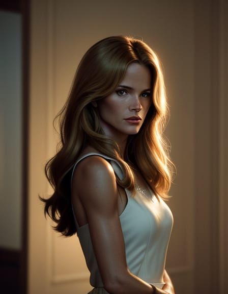 Cinematic Film Noir Portrait of a Woman