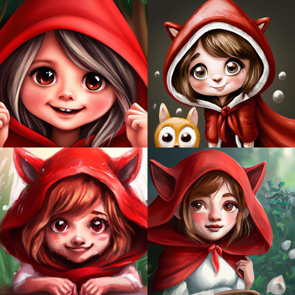 Dreamlike Little Red Riding Hood Fantasy Art