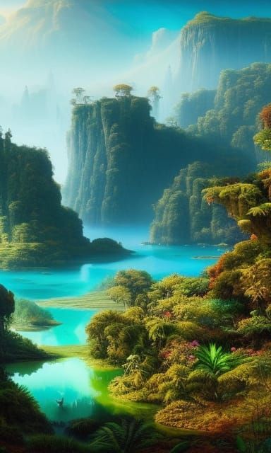 Lush Jungle Oasis with Crystal Lagoon