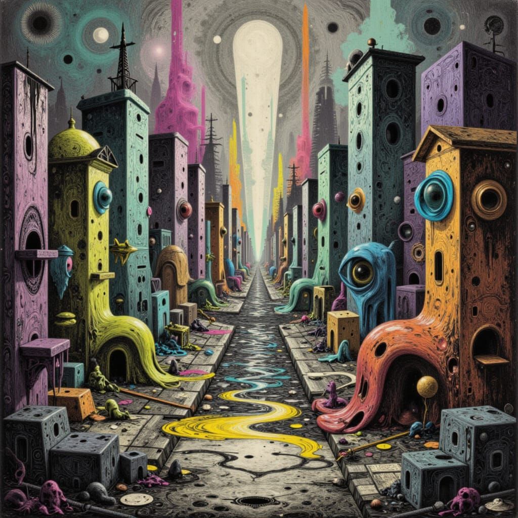 <lora:IQ Optical Trance:1.0> <lora:AT BlobTown Story:1.0> <lora:AP FolkFlora:1.0>