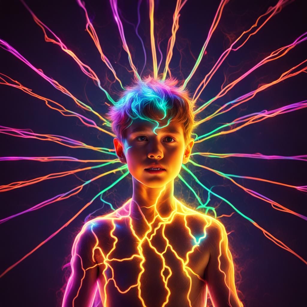 Radiant Electroluminescent Boy of Lightning Synapses