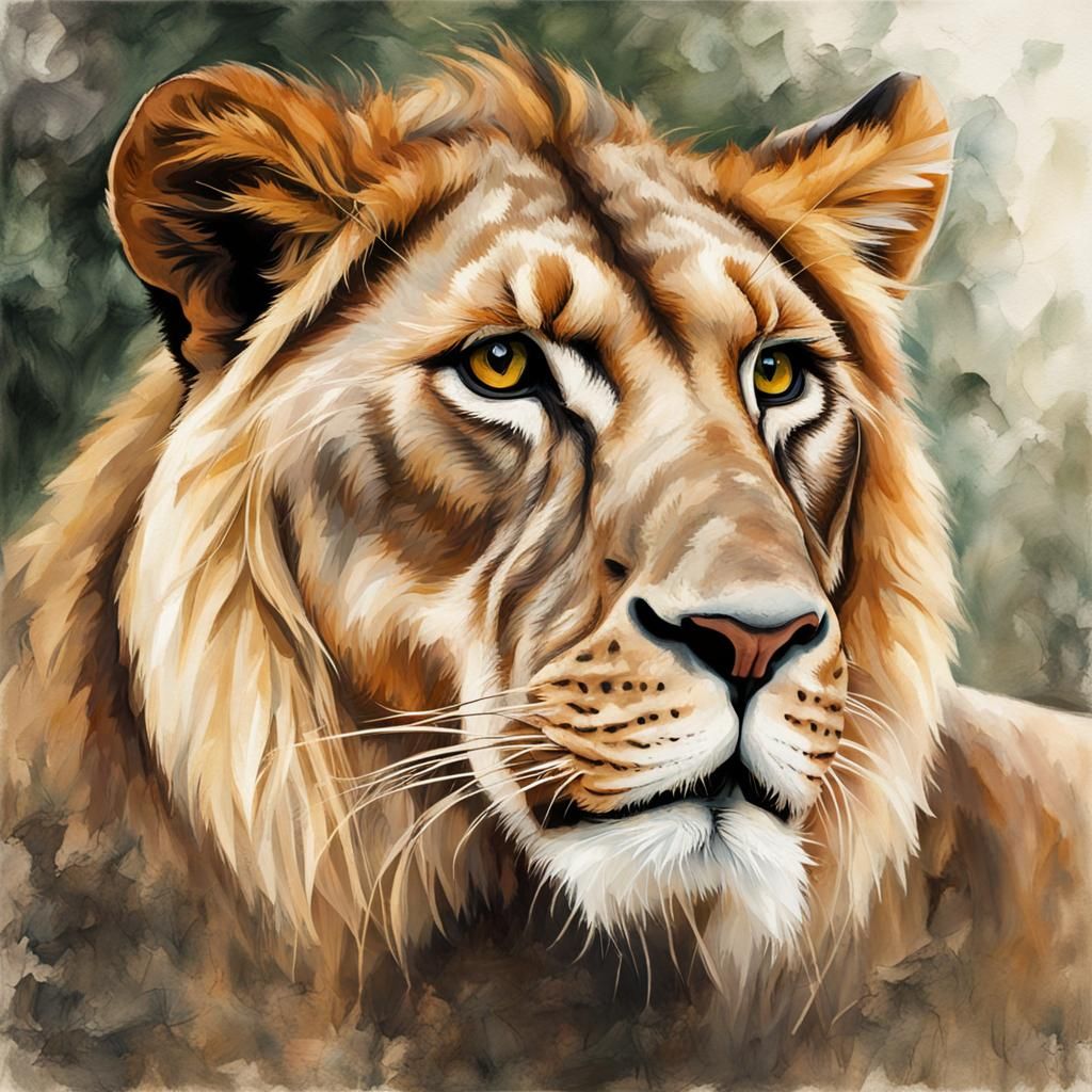 Female Lion in the Jungle