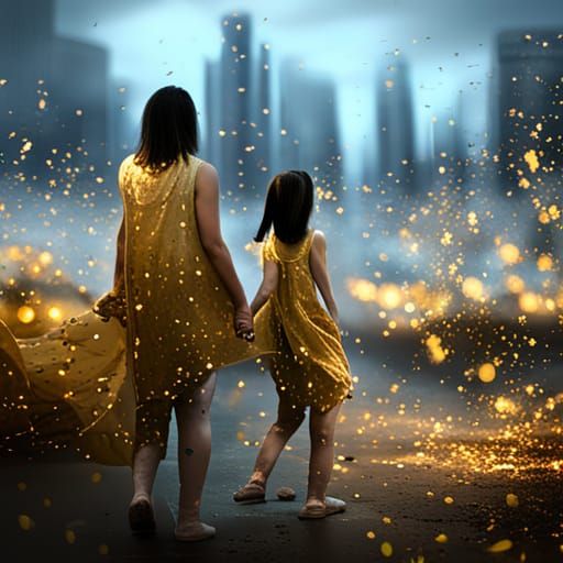 Glitter Rain: A Shower of Sparkling Light