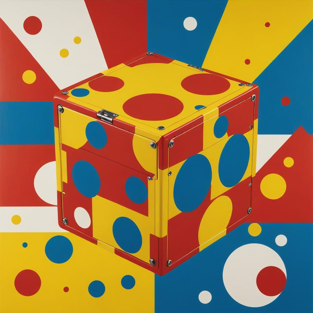 Bold Pop Art Box in Triadic Colors