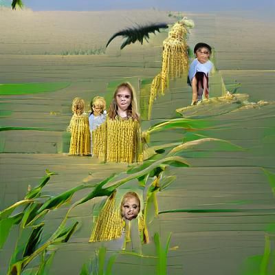 Eerie Cornfield Landscape